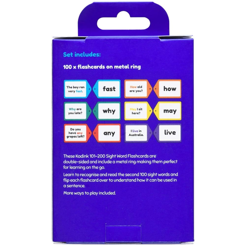 3 Kadink Flashcards 101-200 Sight Words, 3 of 5