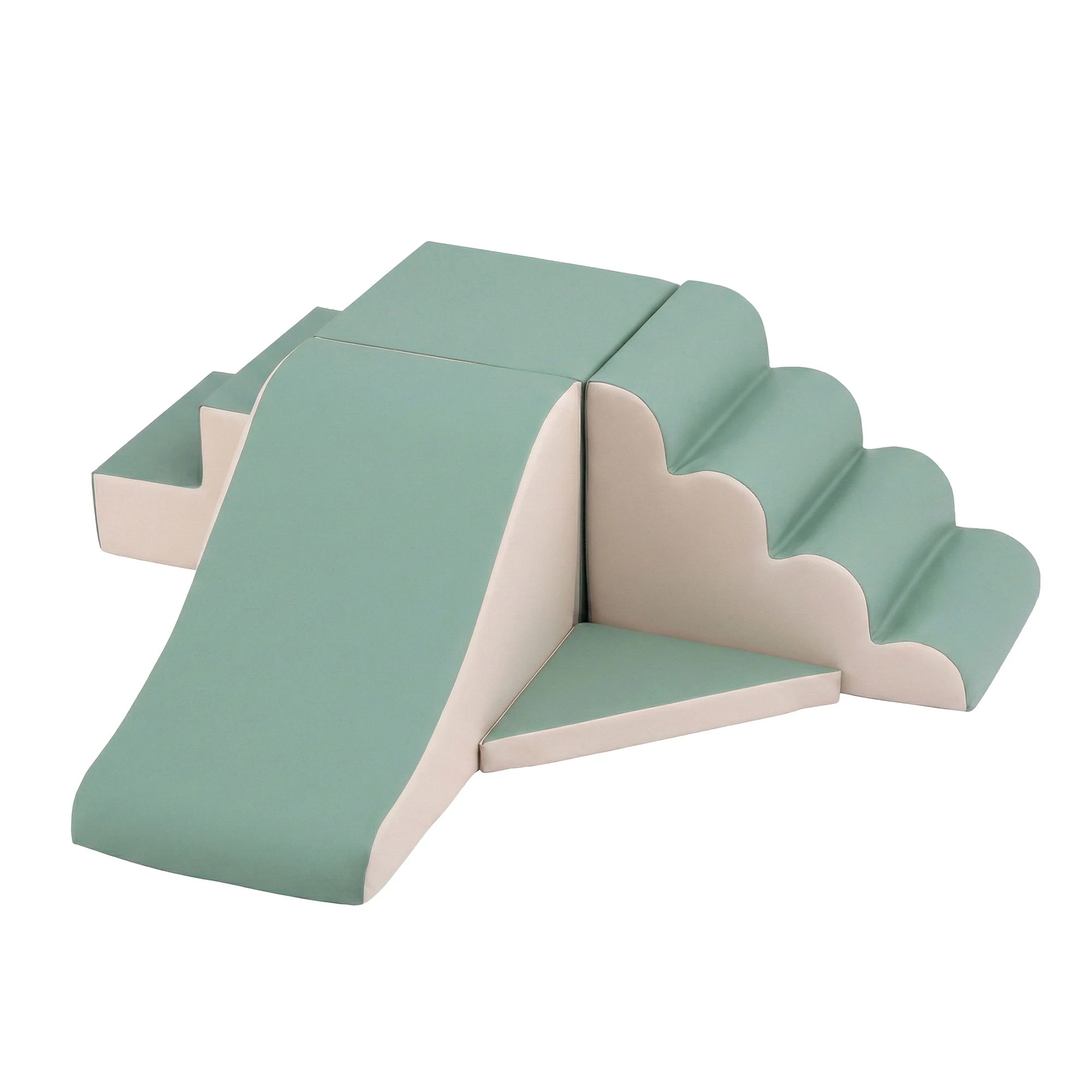 1 Keezi 4-Piece Kids Foam Play Set Climbing Blocks Soft Indoor Toy Rocker - Multi, 1 of 4