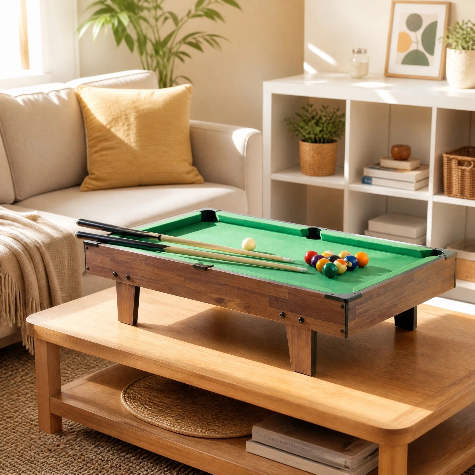 2 Costway 4in1 Combo Game Table Set Foosball Table Billiards Ping Pong & Hockey Tabletops, 2 of 3
