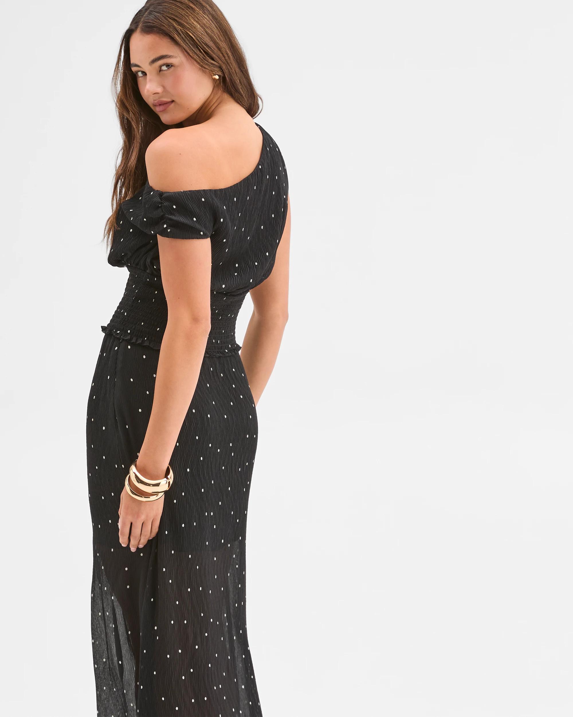 6 Lily Loves Off Shoulder Textured Top BLACK, 6 of 6