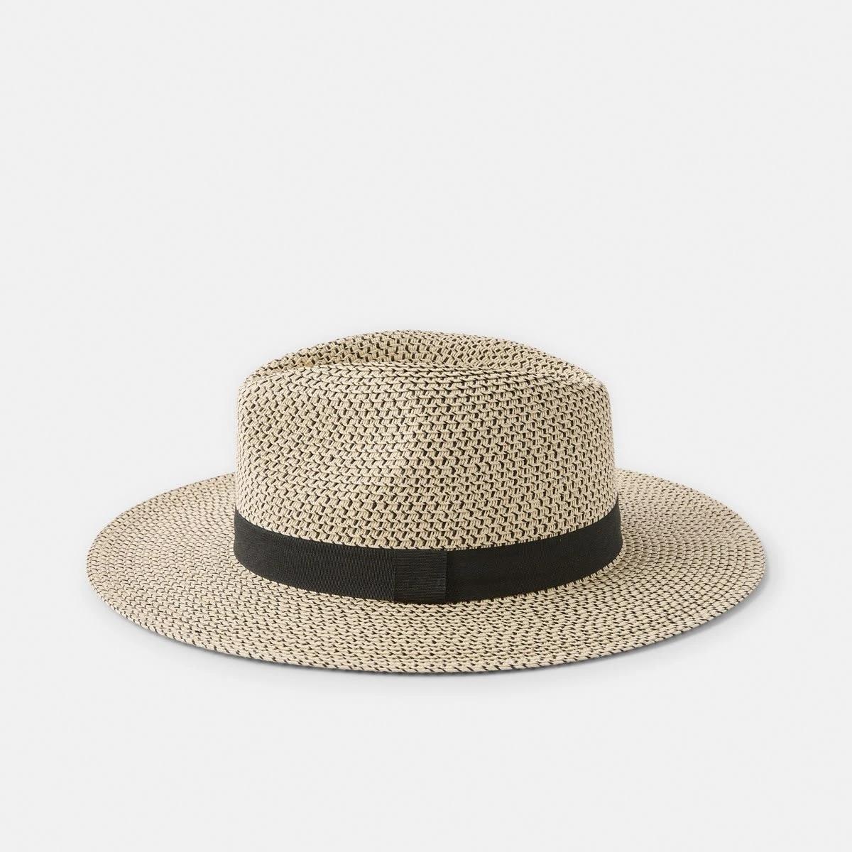 2 Melange Fedora Hat Natural, 2 of 5