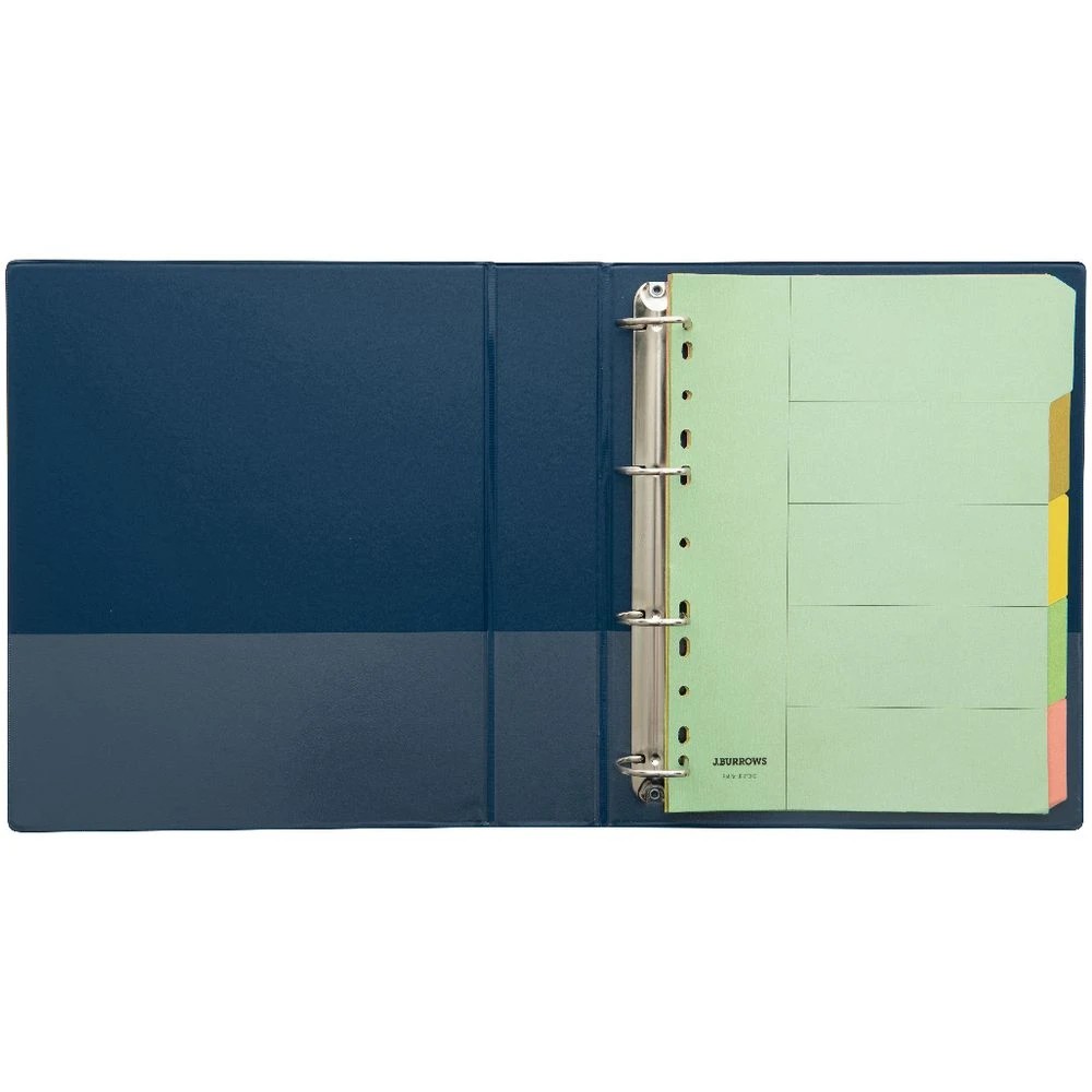 5 J.Burrows Insert Binder A4 4 D-Ring 38mm Blue, 5 of 6