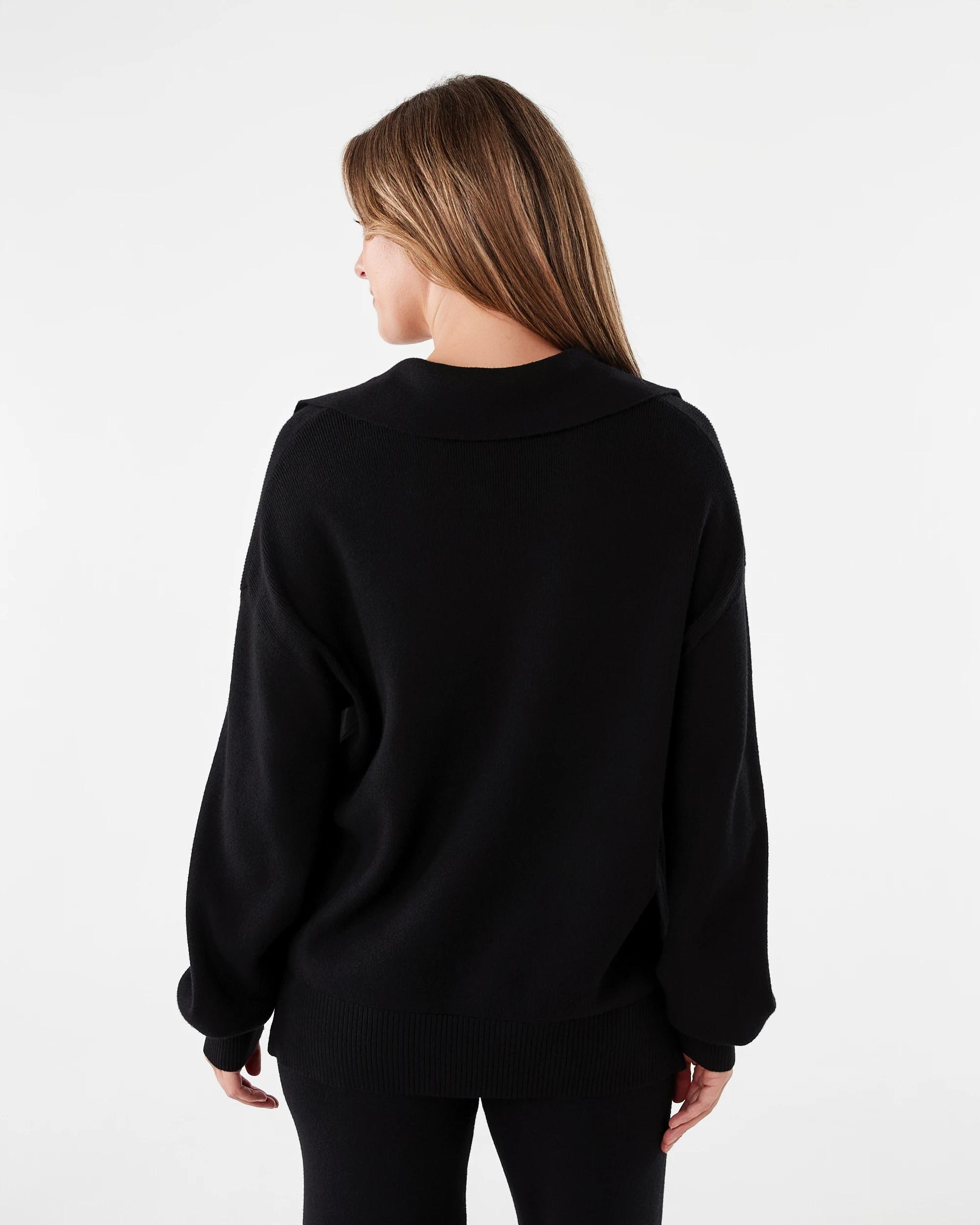 3 Compact Polo Jumper Black, 3 of 8