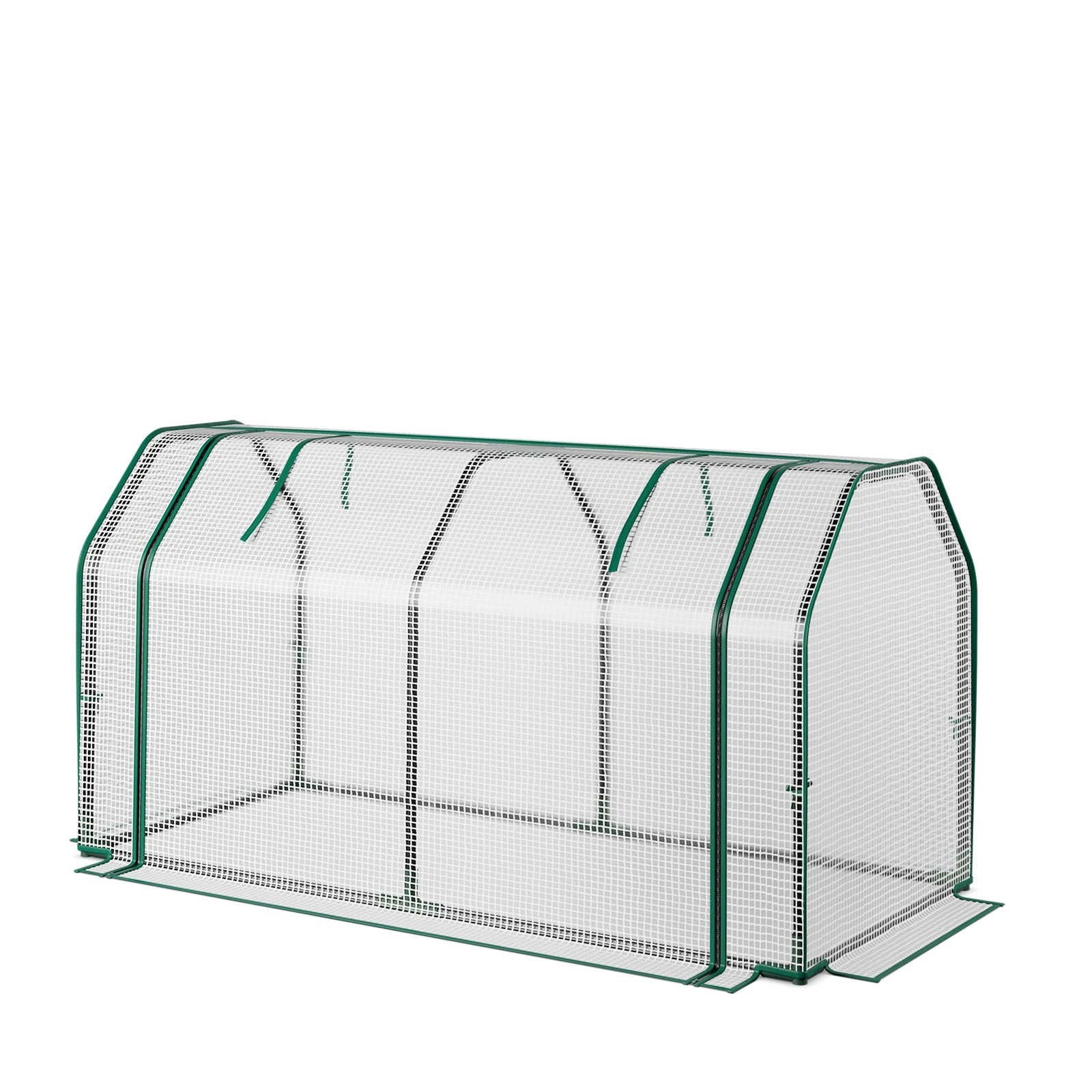 1 Costway Mini Greenhouse PE Cover Garden Green House w/Roll-Up Zippered Door 121x54x61.5cm, 1 of 2