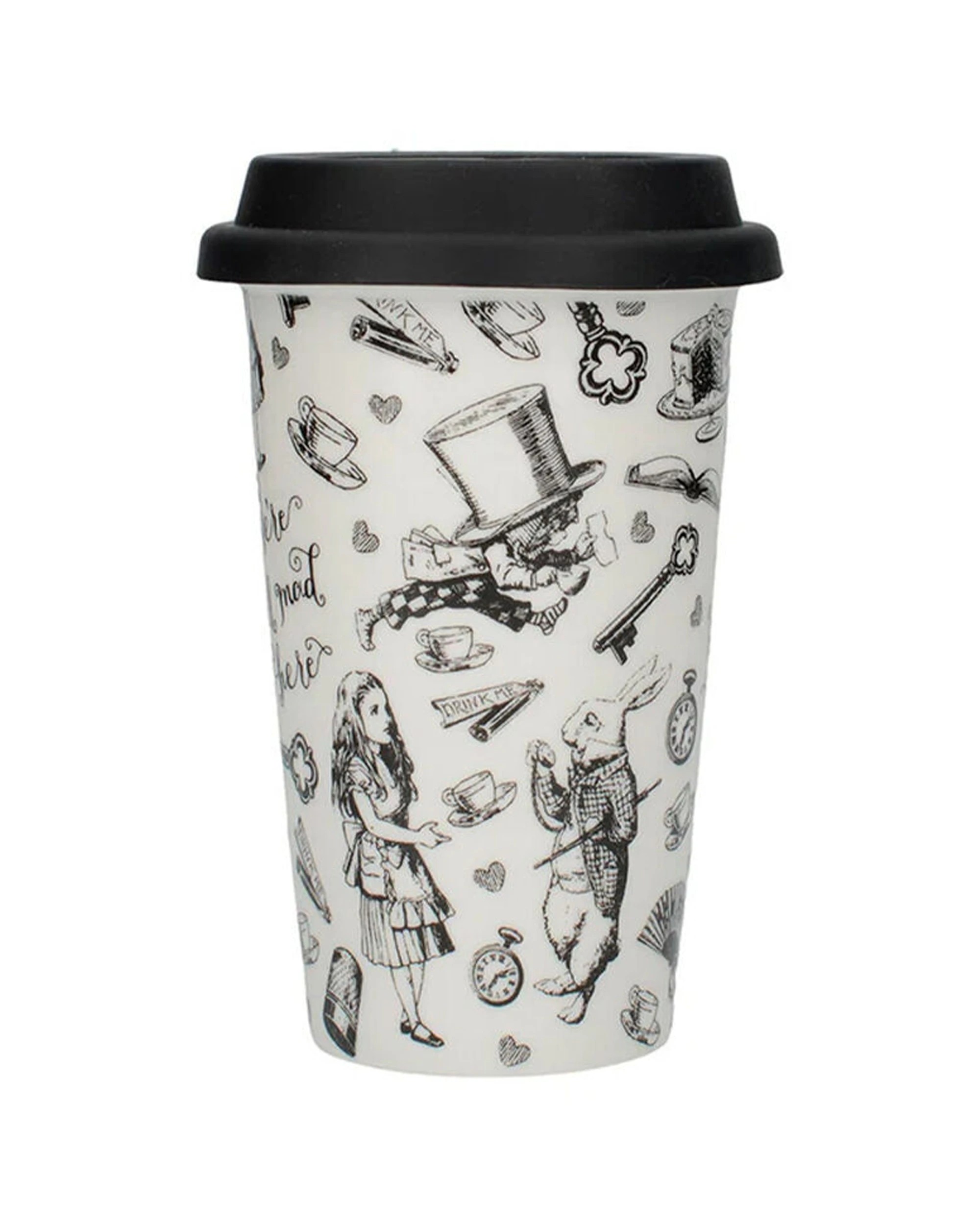 2 Mikasa Alice In Wonderland Insulated Drinking Travel Mug 2 Pack Vacuum Insulated Leakproof - White, 2 of 3