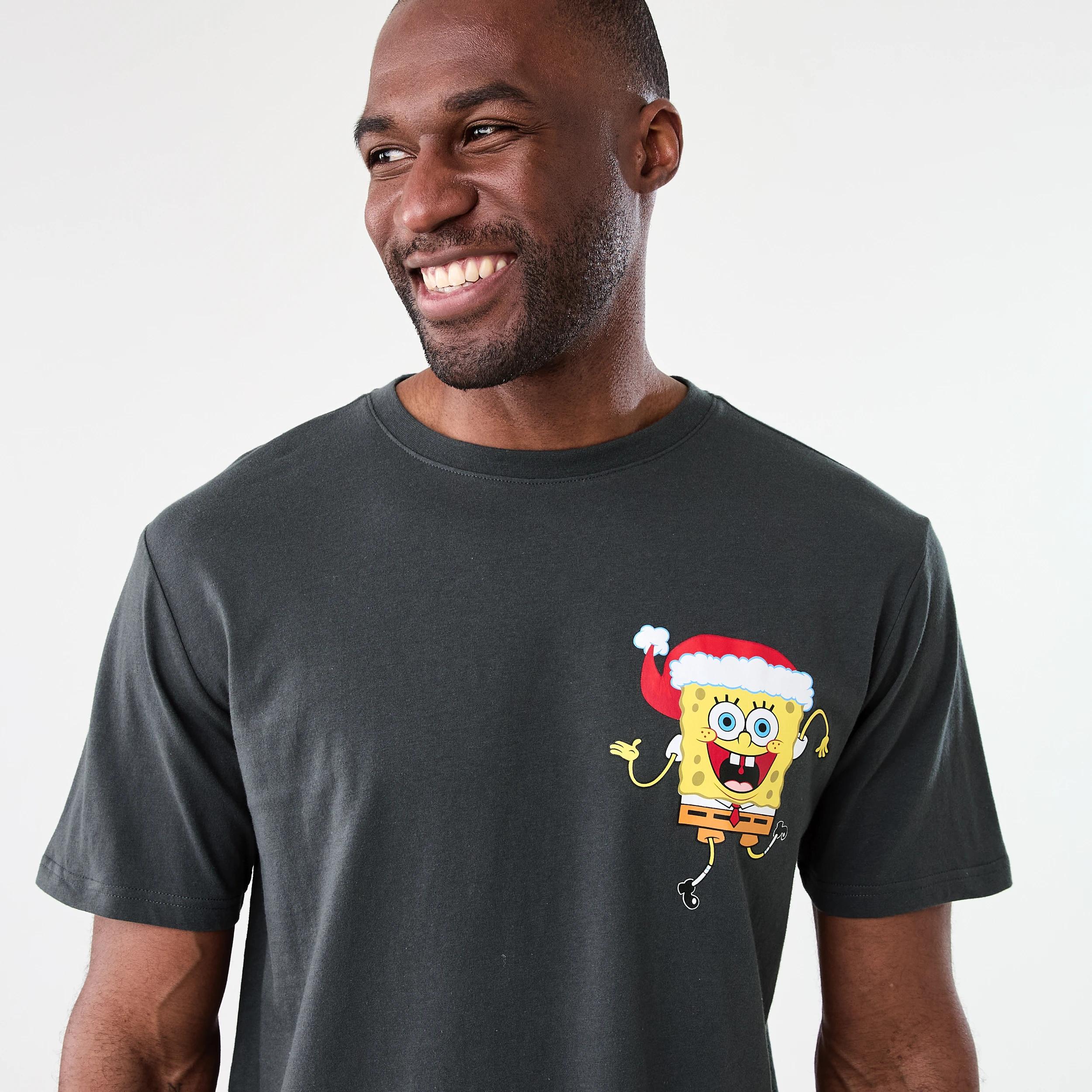 4 SpongeBob License Christmas T-shirt OYSTER BLACK, 4 of 6