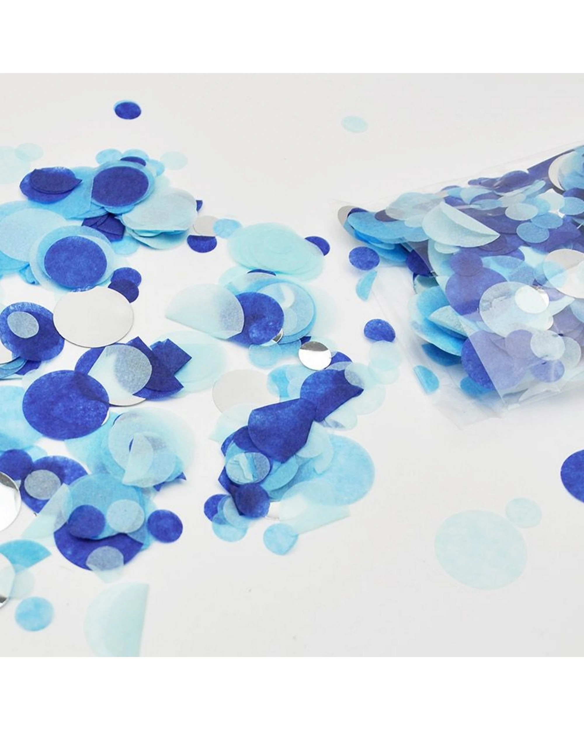 2 Party Maker Blue & Silver Assorted Confetti Circles - Blue, 2 of 3