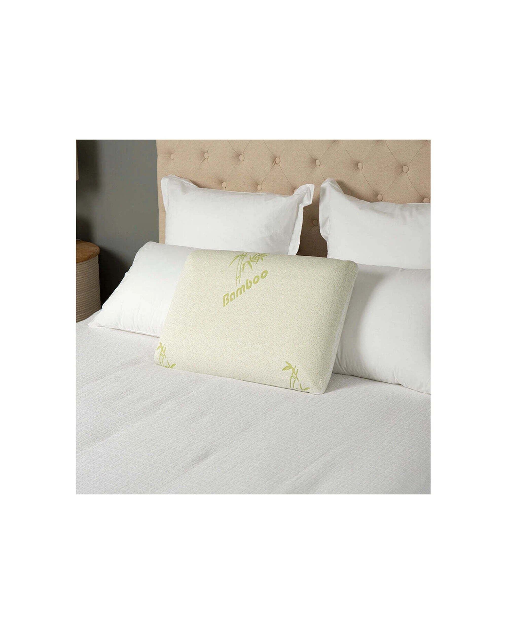 3 Tontine Comfortech Bamboo Cover Memory Foam Pillow Medium Height - White, 3 of 4