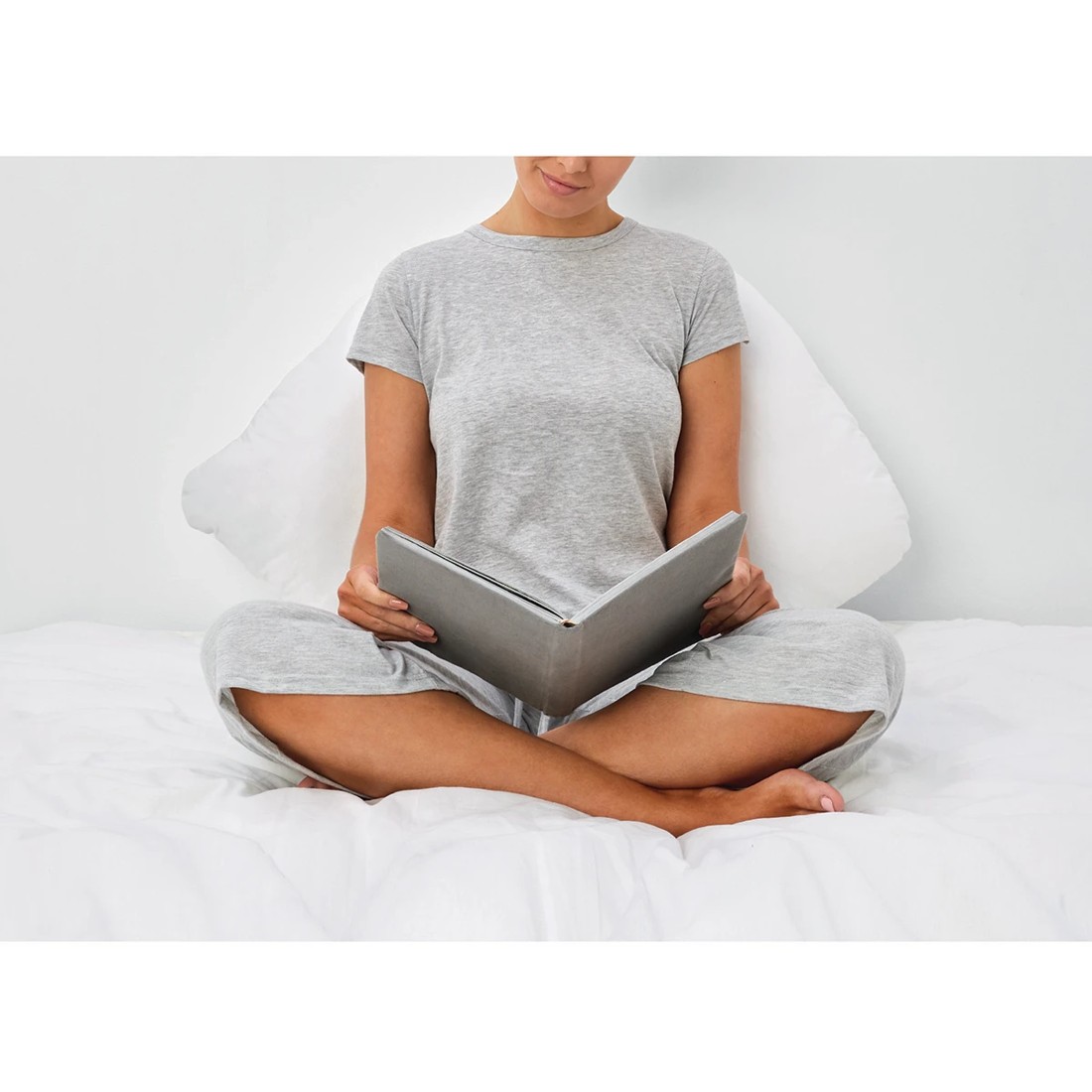 3 Cotton Cover U-Shape Pillow - White, 3 of 3