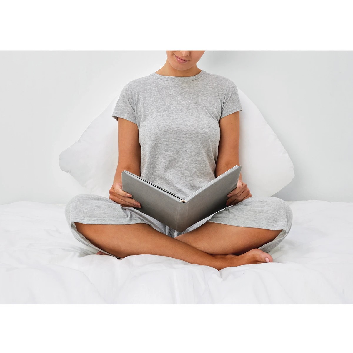 3 Cotton Cover U-Shape Pillow - White, 3 of 3