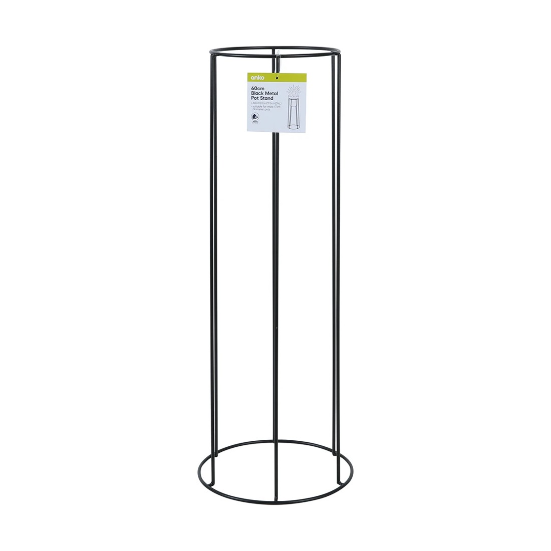 3 60cm Black Metal Pot Stand, 3 of 4