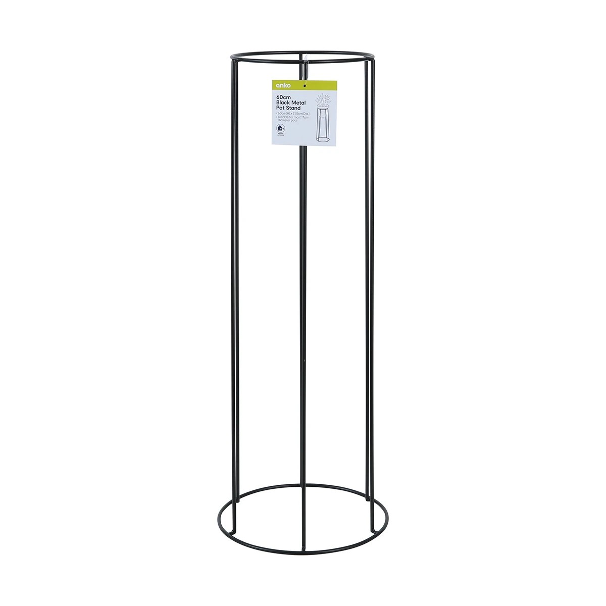 3 60cm Black Metal Pot Stand, 3 of 4