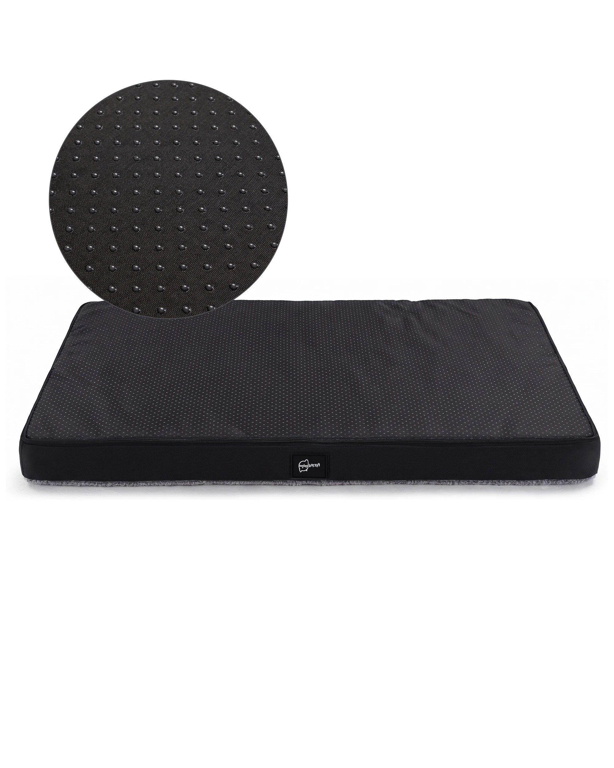 5 Petzly Dog Bed Mat for Pet Machine Washable Cover Waterproof Liner Medium Grey, 5 of 9