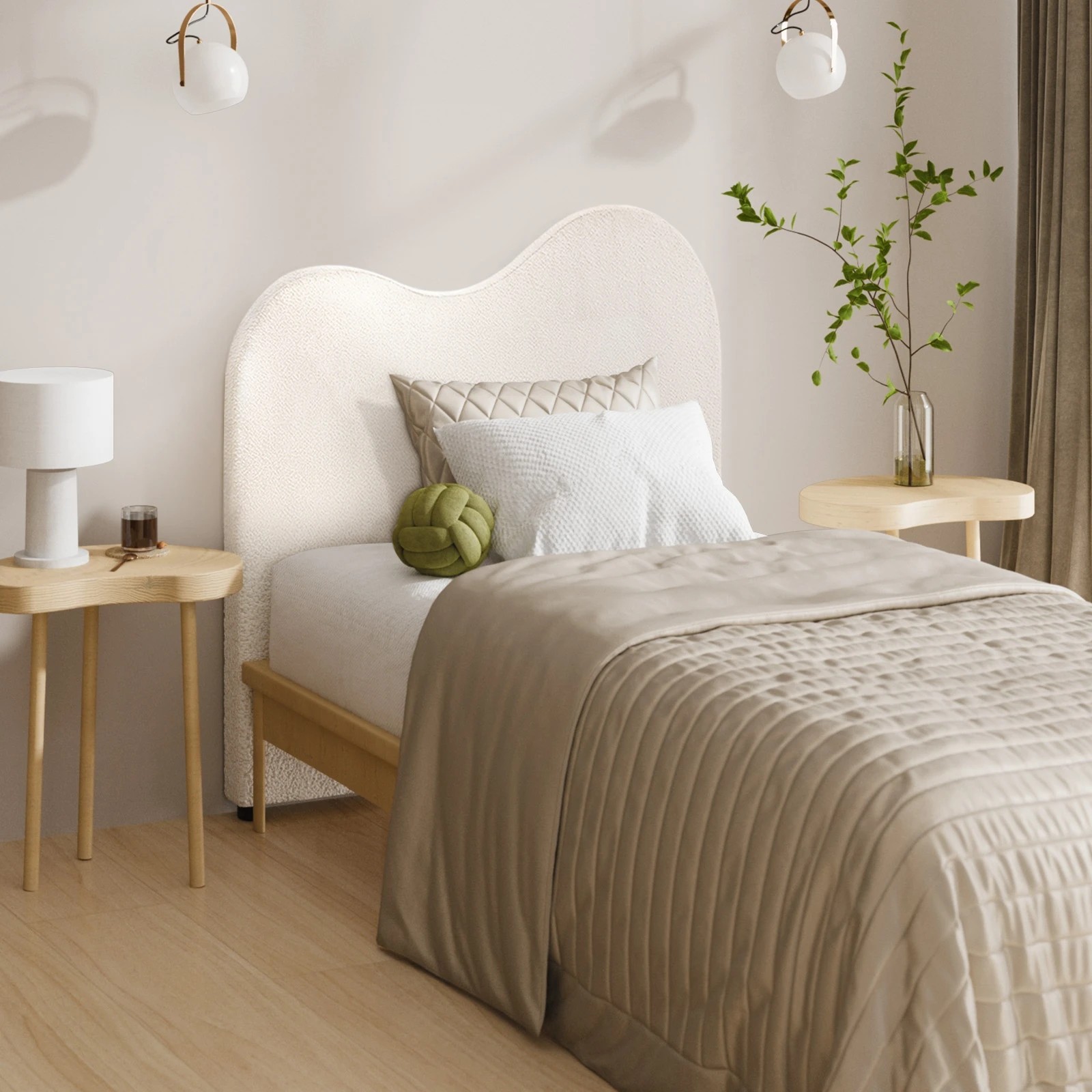 2 Oikiture Bed Head Single Size Headboard Bedhead
 - White, 2 of 10