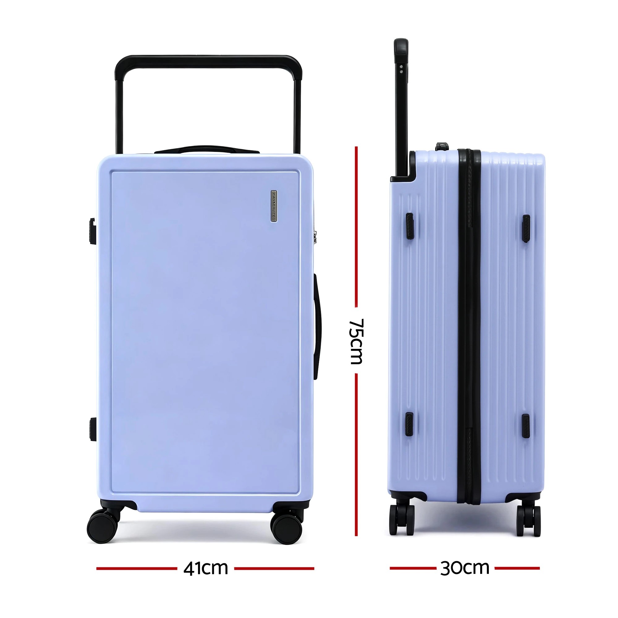 2 Wanderlite 28" Wide Handle Luggage Suitcase Travel TSA Lock Light - Blue, 2 of 4