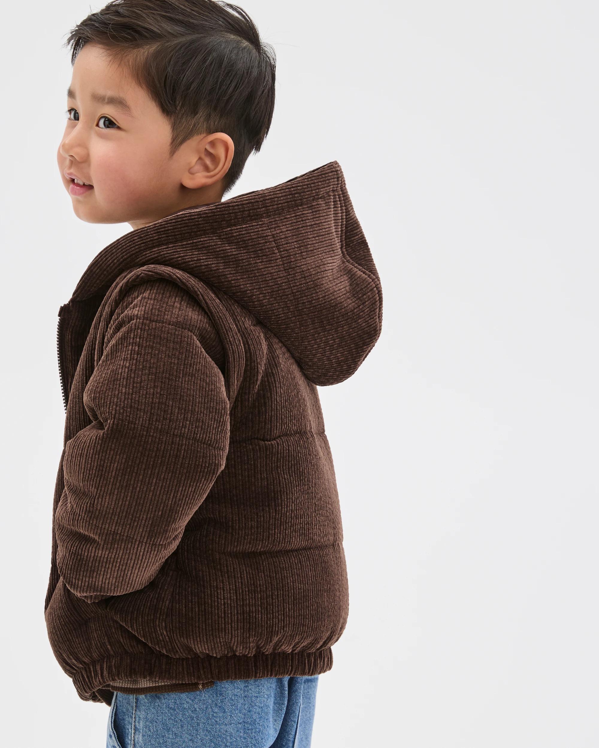 4 Target Kids Cord Hooded Jacket with Removable Sleeves BROWN, 4 of 7