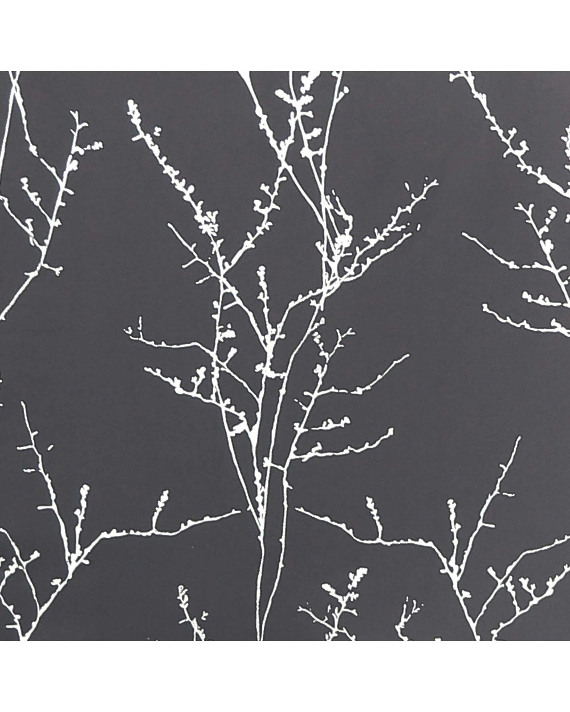4 Smarcute Blockout Foil Print Twig Tree Grommet Curtain - 2X 132x243cm - Charcoal, 4 of 4