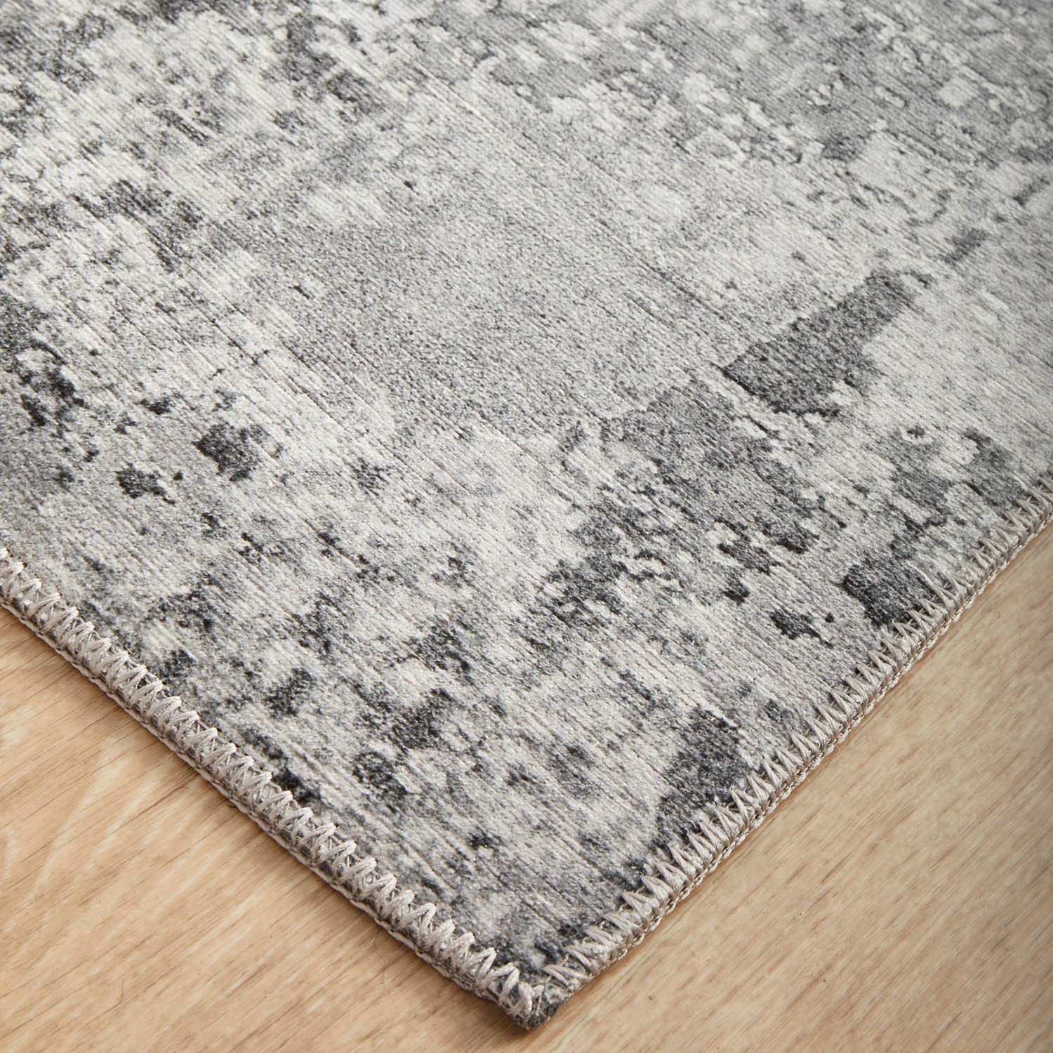3 Common Ground Rugs Bazaar 156 200x80cm - Small Runner Rug - Silver, 3 of 9