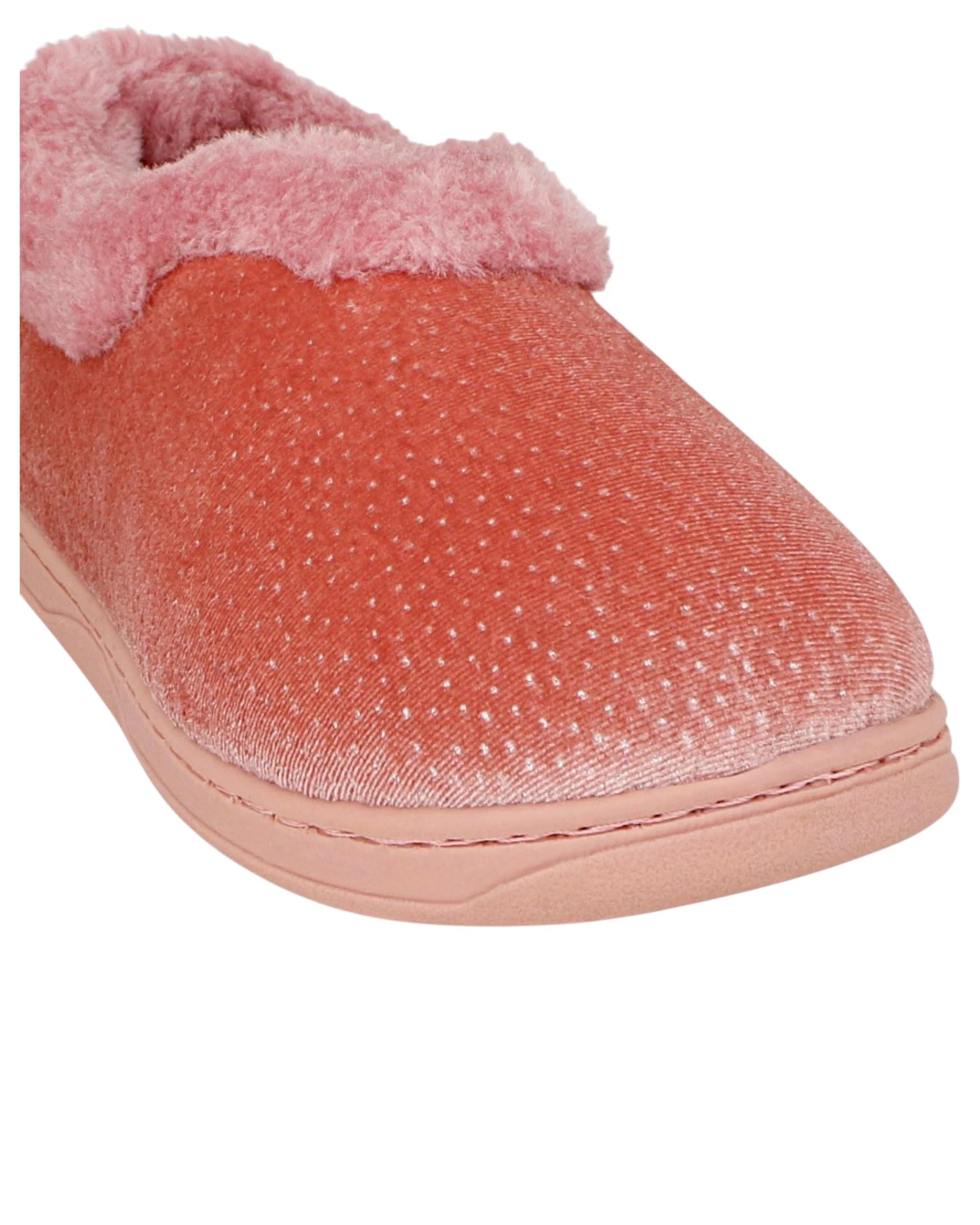 2 Grosby Womens Invisible Brionie Pink Indoor Fluffy Slippers PINK, 2 of 3