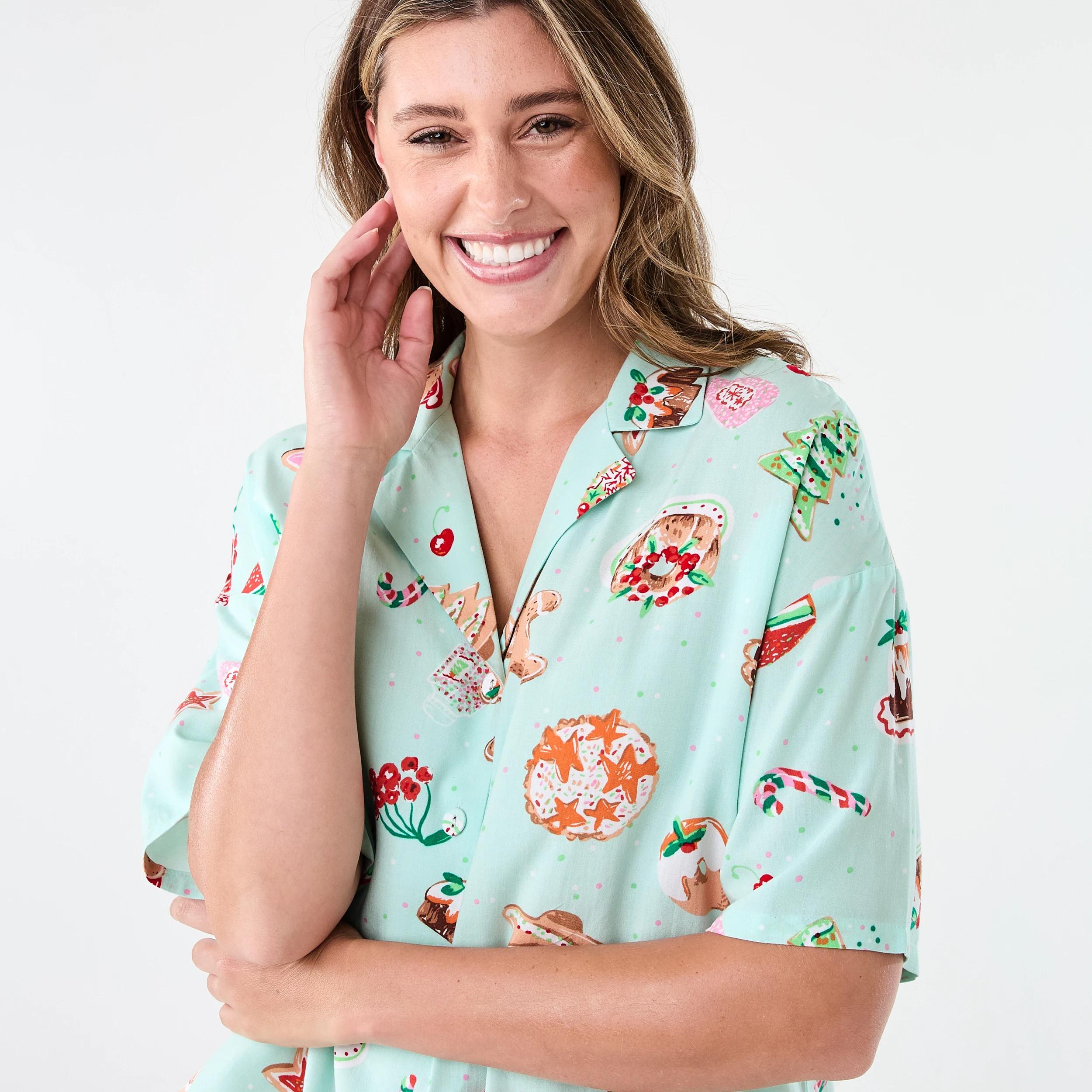 4 Christmas Woven Boxy Pyjama Set Bay Food, 4 of 7
