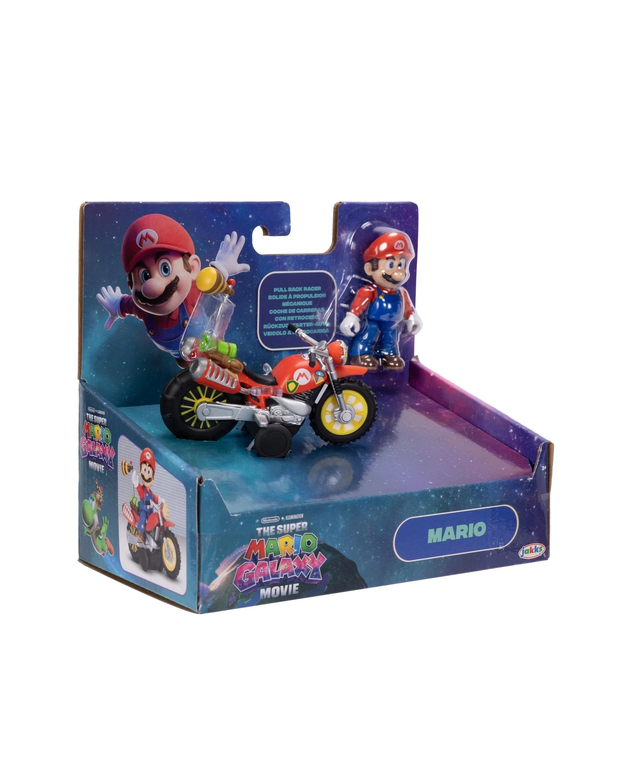 3 The Super Mario Galaxy Movie Pull Back Racer Mario Figure, 3 of 9