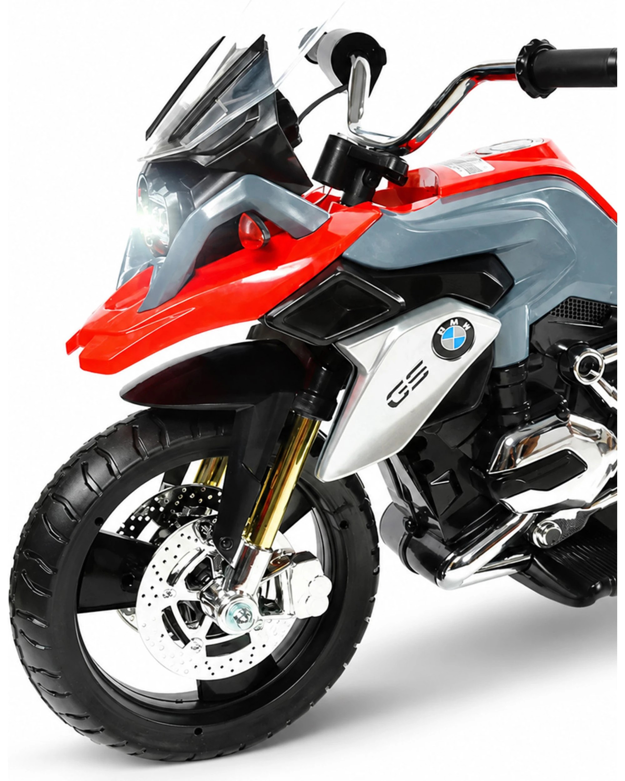 4 BMW R1200 GS 6V Electric Ride-On Motorcycle for Kids - Red, 4 of 6