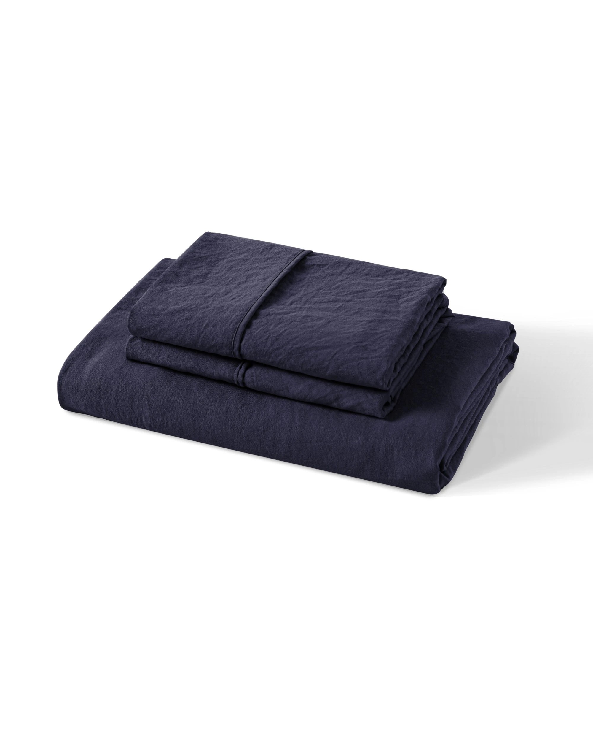 8 Dreamaker Superfine Washed Microfibre Combo Fitted Sheet Set - Double Bed - Navy, 8 of 8