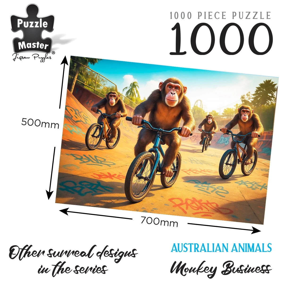 7 Puzzle Master Monkey Business AR Edition 1000 Piece Jigsaw Puzzle, 7 of 9