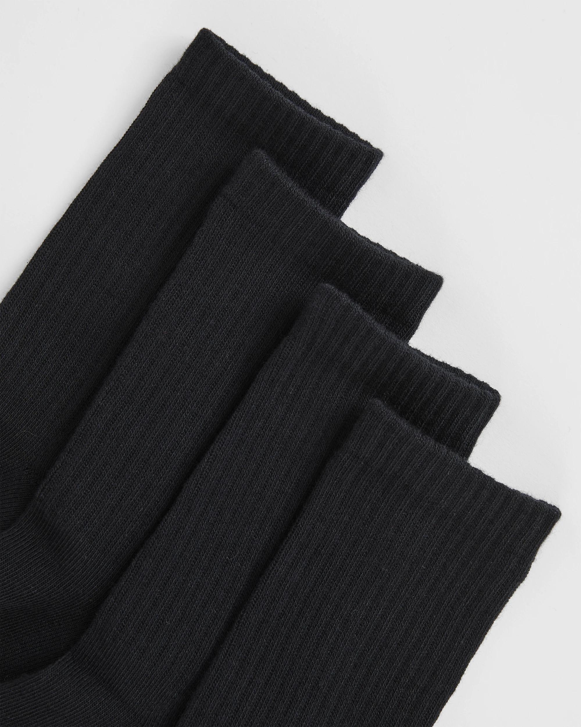 2 Maxx 4 Pack Sports Crew Socks BLACK, 2 of 3