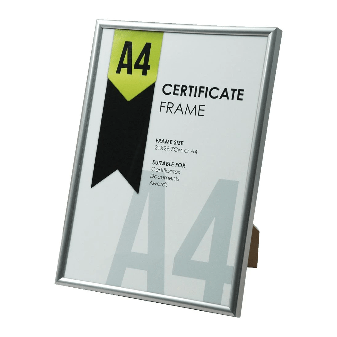3 A4 Certificate Frame Silver, 3 of 4
