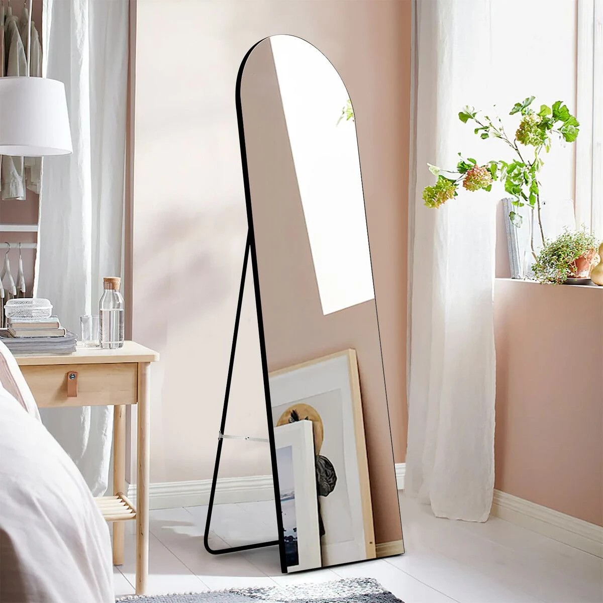 5 LUXSUITE Arch Full Length Mirror Body Free Standing Hanging Floor Leaning for Bedroom Hallway Removable Stand Aluminium, 5 of 7