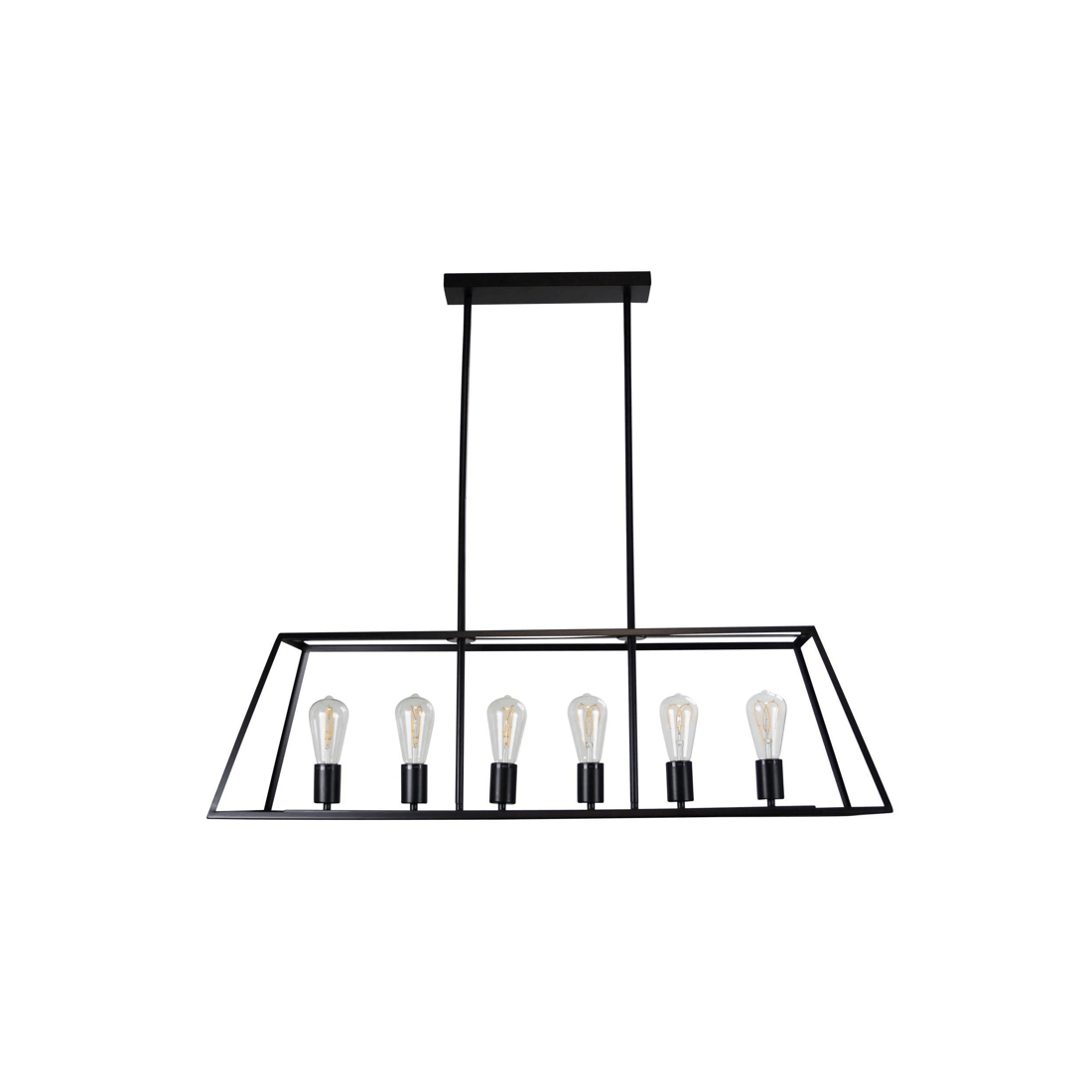 1 Oriel Lighting SOUTHPORT.100 6-Light Black Steel Pendant (E27, Matt)
 - black, 1 of 4