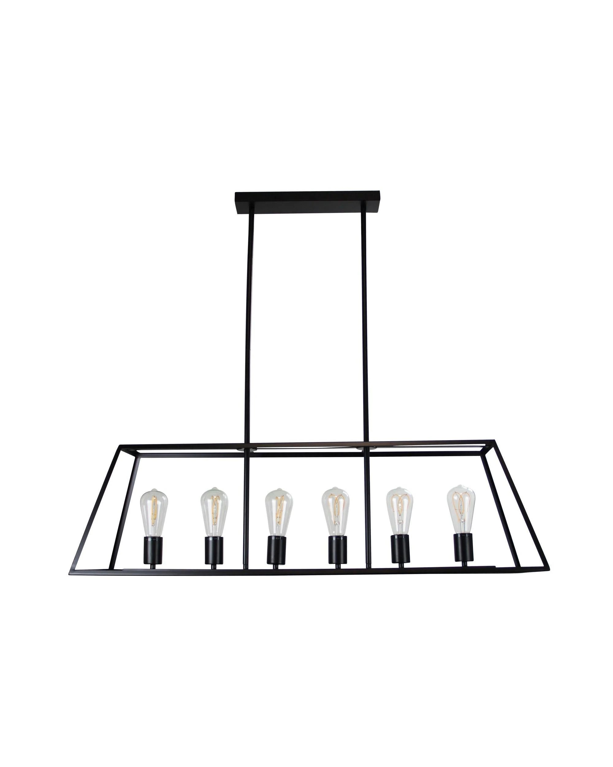 1 Oriel Lighting SOUTHPORT.100 6-Light Black Steel Pendant (E27, Matt)
 - black, 1 of 4