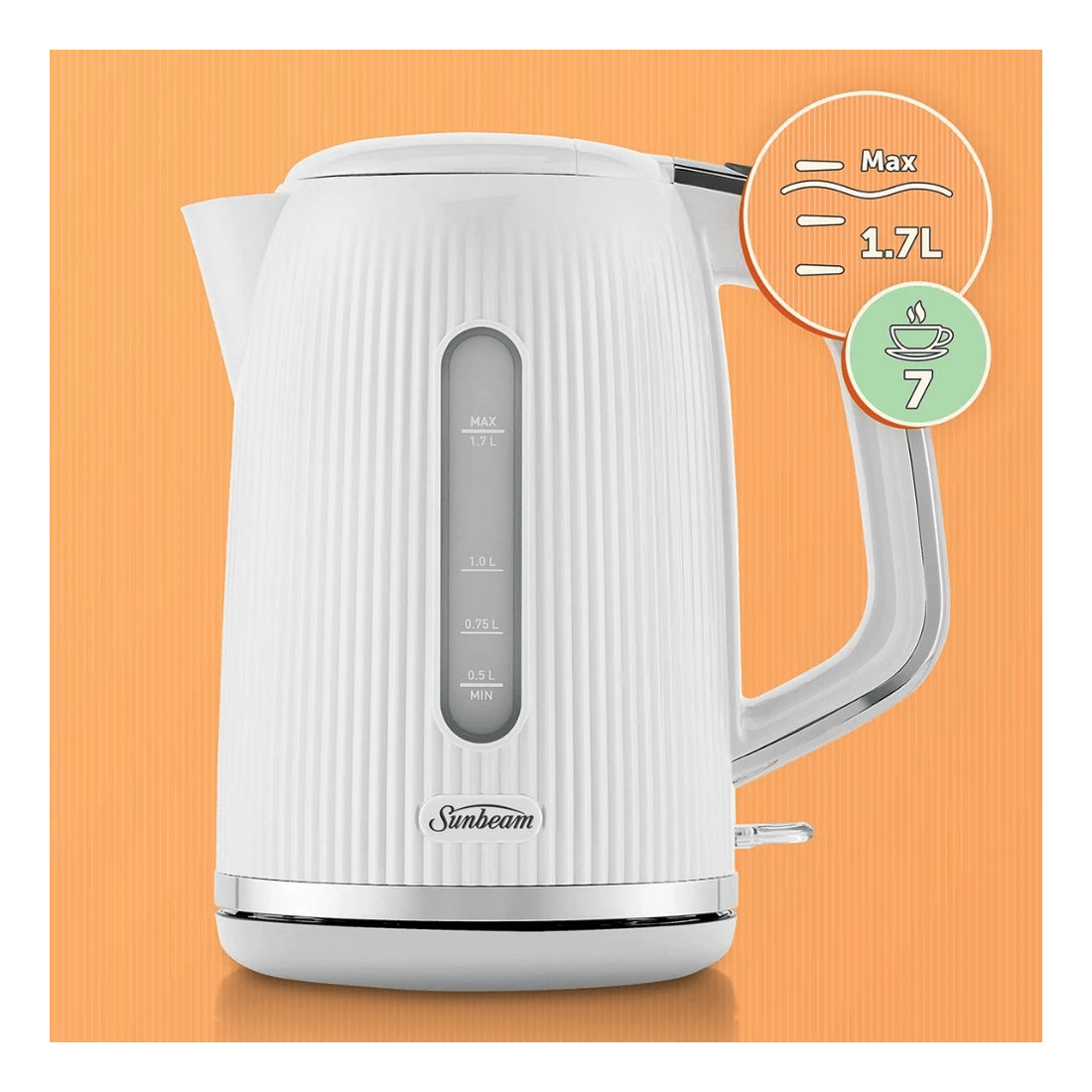 4 Sunbeam Brightside 1.7 Litre Kettle - White, 4 of 4