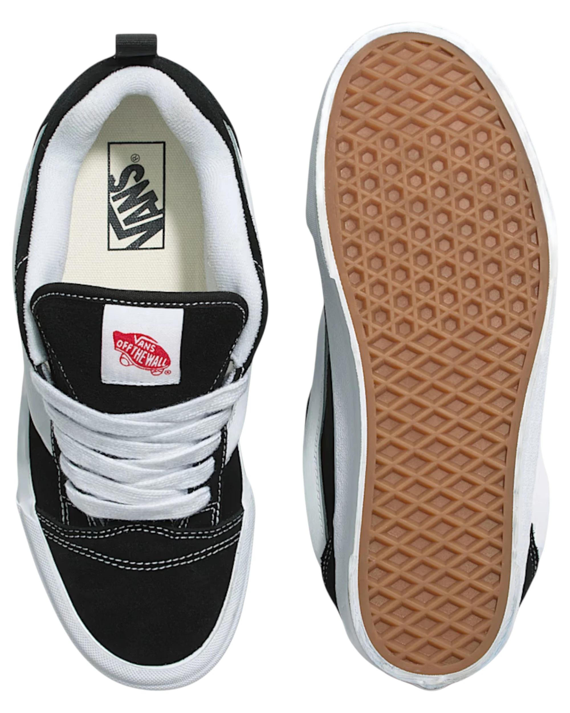 4 Vans Mens Knu Stack Low Top Black/ White Lace Up Shoes BLACK/WHITE, 4 of 4