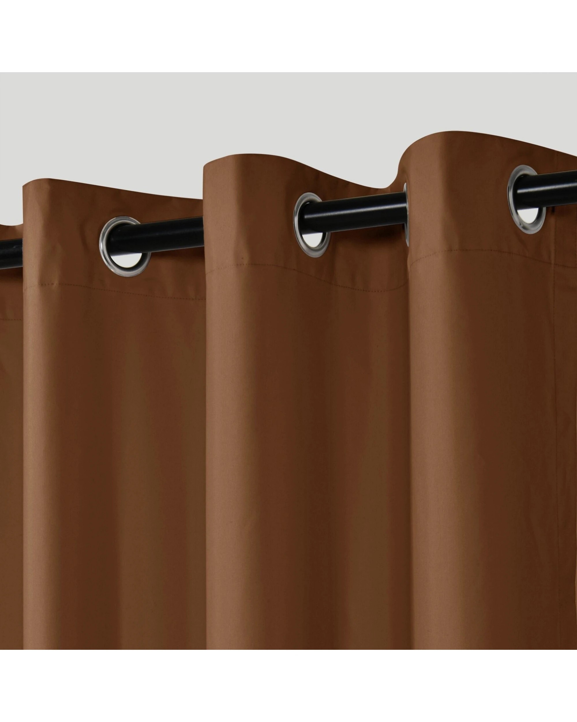 2 Sherwood Home Orlando Blockout Eyelet Curtain Pair 90x223cm - Rust, 2 of 5