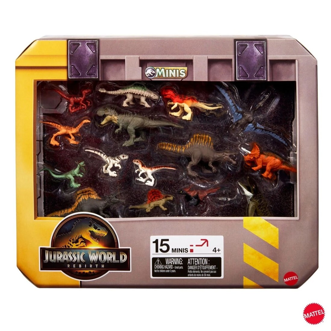 1 15 Pack Jurassic World Rebirth Dinosaur Minis Playset, 1 of 5