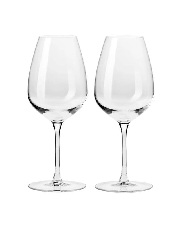 Krosno Set Of Two Duet Wine Glasses 580ml Crystalline Glass Dishwasher Safe - C