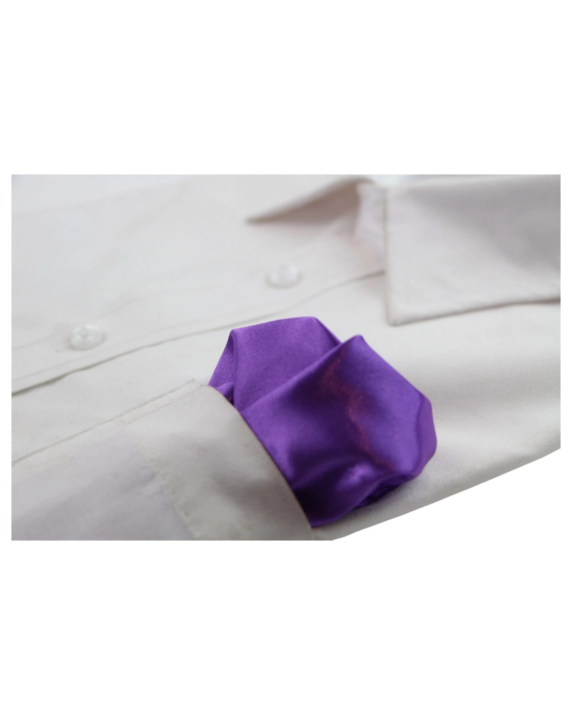 3 Zasel Mens Pocket Square - Purple, 3 of 3