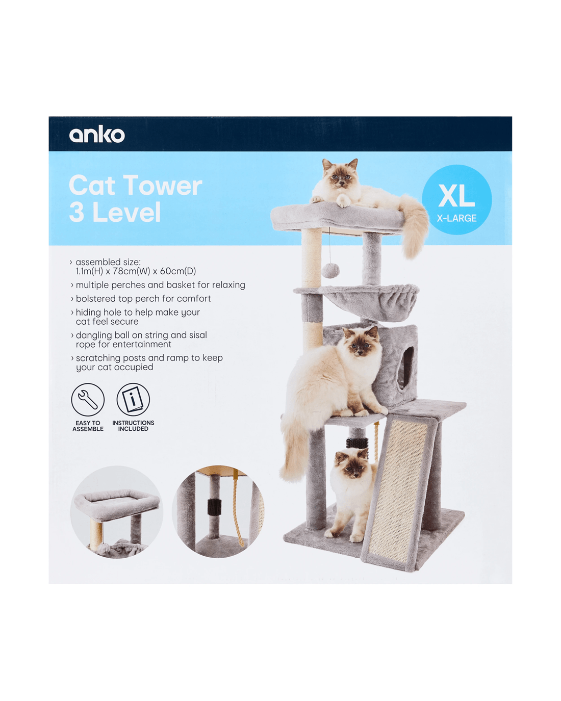 10 Cat Tower 3 Level, 10 of 10