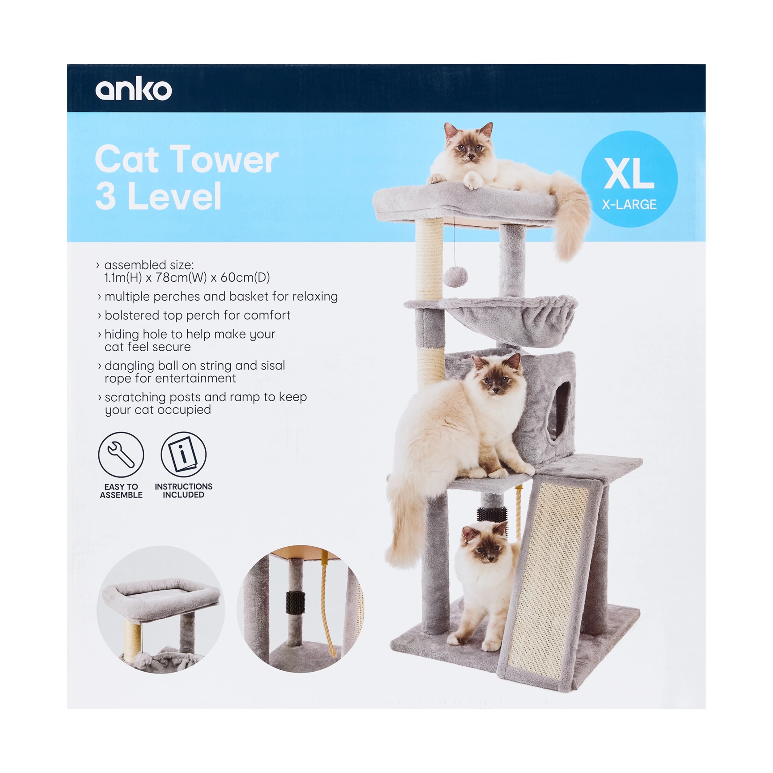 10 Cat Tower 3 Level, 10 of 10