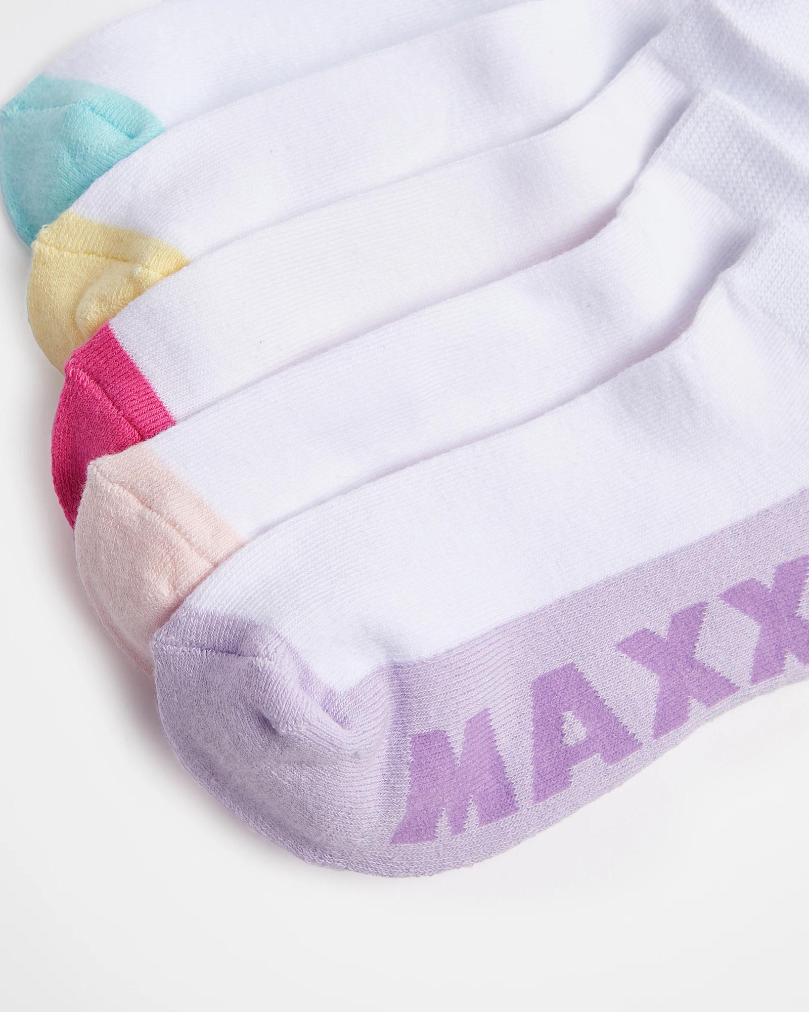 2 Maxx Sport Girls Low Cut Socks 5 Pack WHITE, 2 of 3