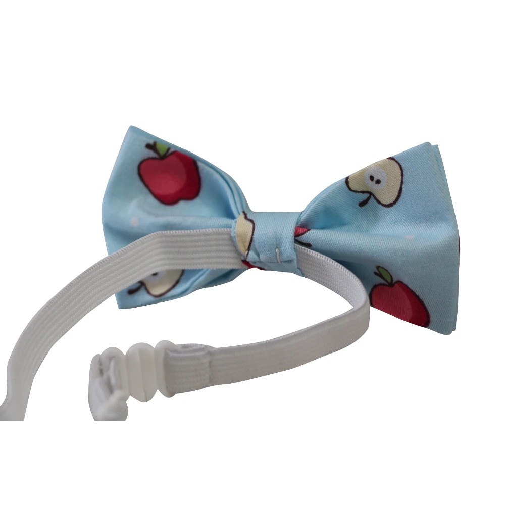 2 Zasel Boys Light Blue Red Apple Fruit Patterned Bow Tie - Multi, 2 of 4