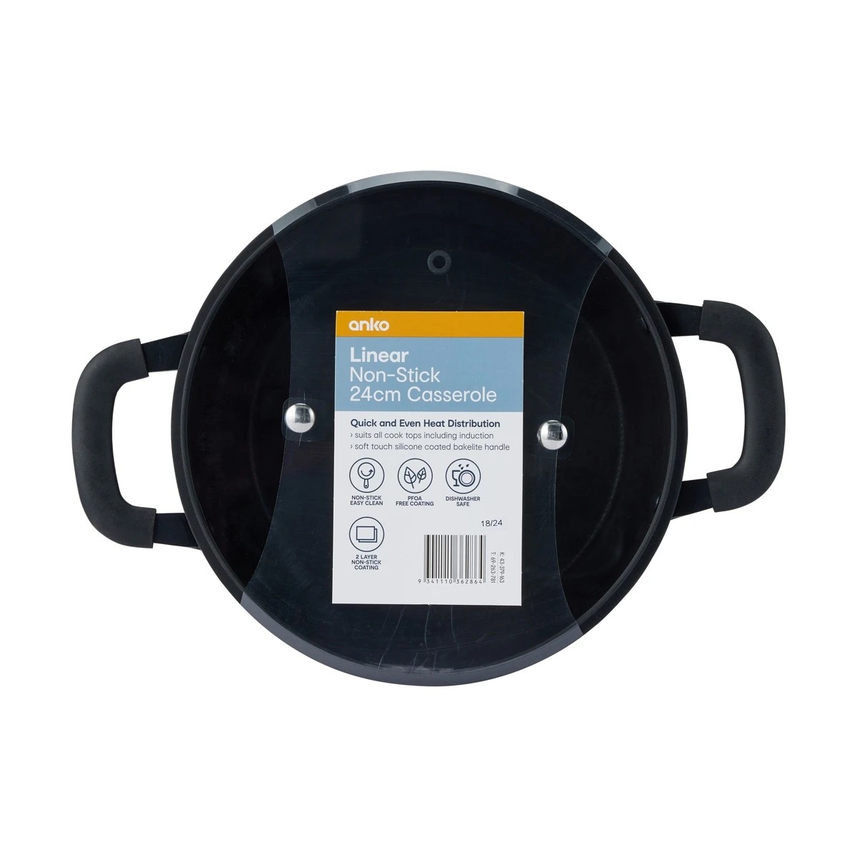 6 24cm Linear Non-Stick Casserole, 6 of 6