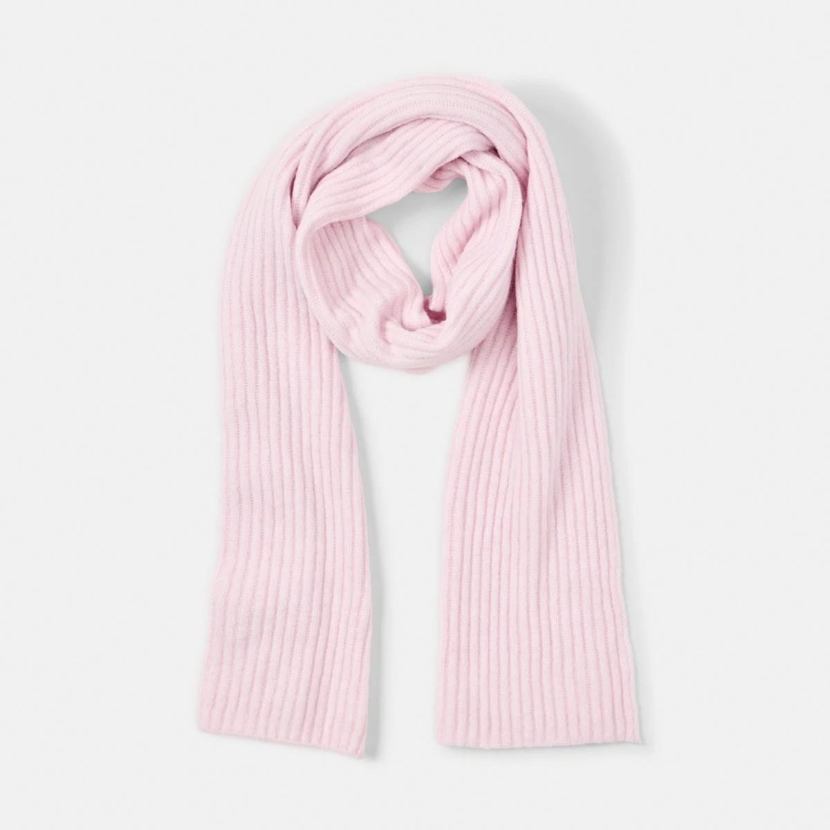 1 Basic Rib Scarf Soft Pink, 1 of 3