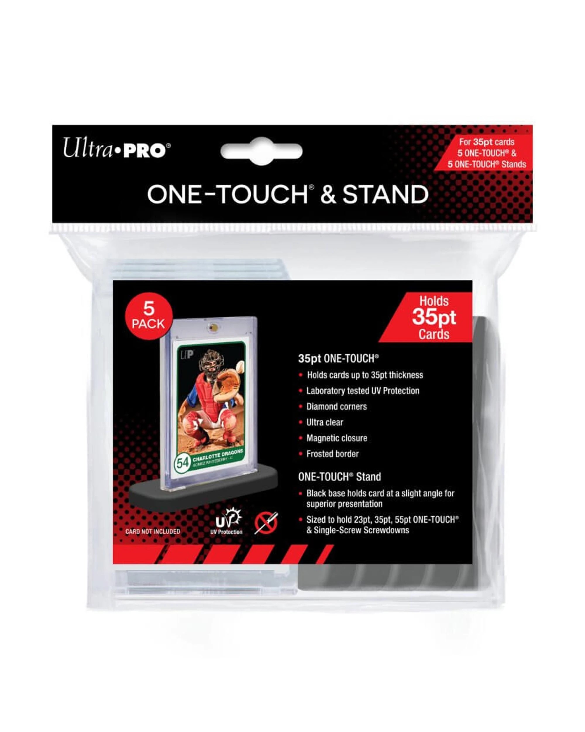 1 Ultra Pro 35pt One-Touch and Stand 5 Pack - Clear, 1 of 1