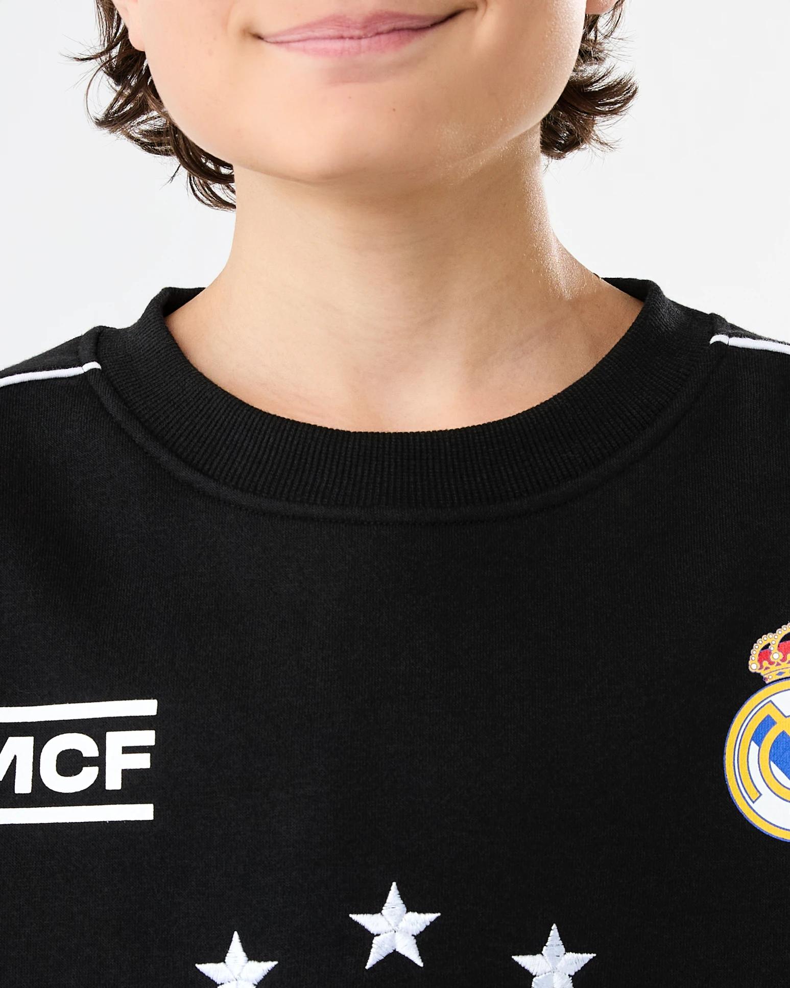 3 Real Madrid Youth Crew Neck Sweatshirt Black, 3 of 9