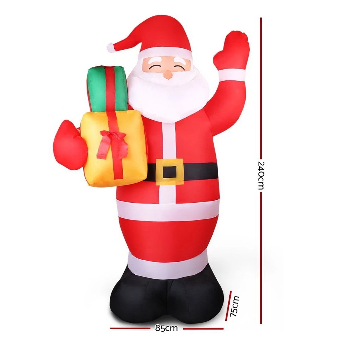 3 Jingle Jollys Christmas Inflatable Santa 2.4M Illuminated Decorations - Multi, 3 of 7
