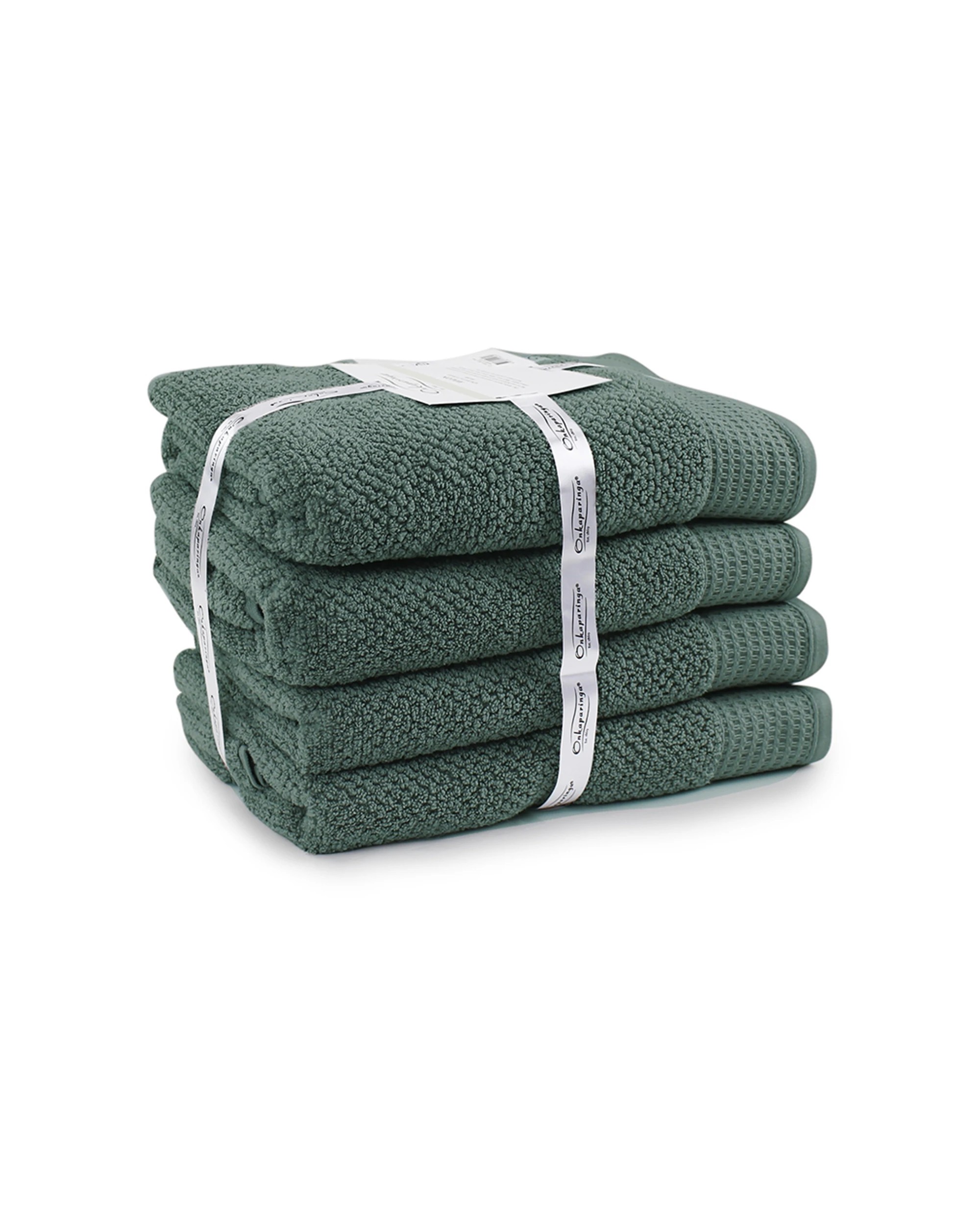 3 Onkaparinga 4pc 69x140cm Cotton Avalon Bathroom Towels Set 550gsm Fir
 - Green, 3 of 3