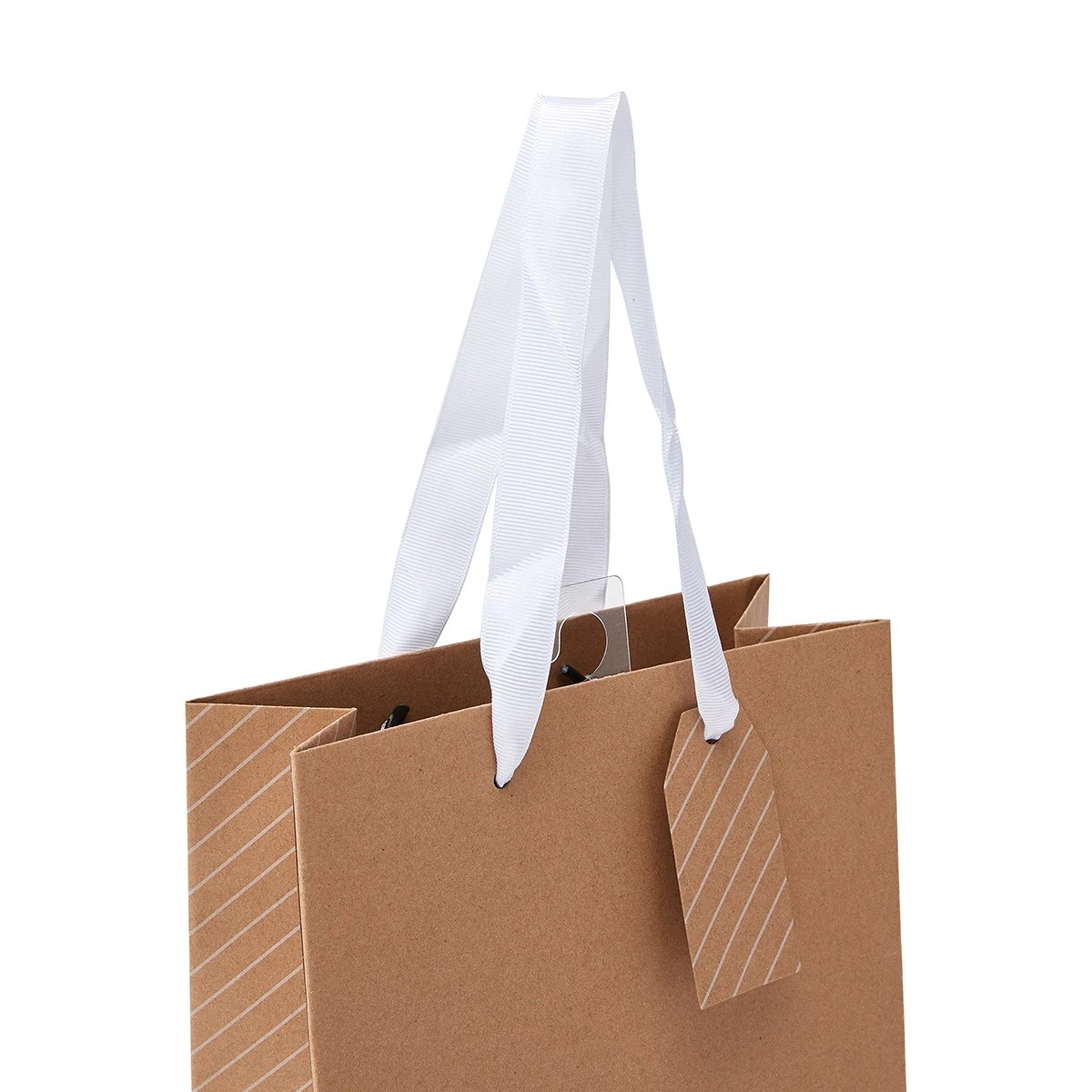 3 Kraft Stripe Gift Bag - Medium, 3 of 7